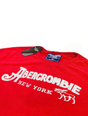 Camiseta A&F Masculina Muscle New York Moose Vermelha