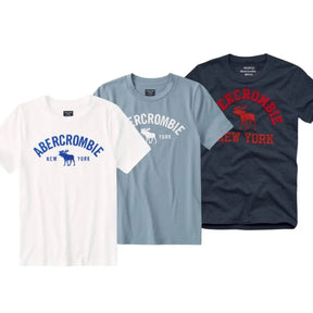 Kit 3 Camisetas A&F Logo Moose New York