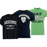 Kit 3 Camisetas Logo Variada A&F