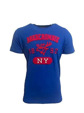 Camiseta A&F Masculina Shield Azul Marinho