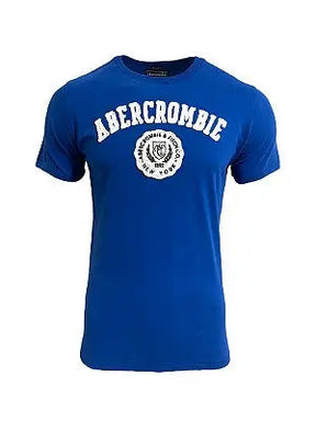 Camiseta A&F Masculina Shield Azul Marinho