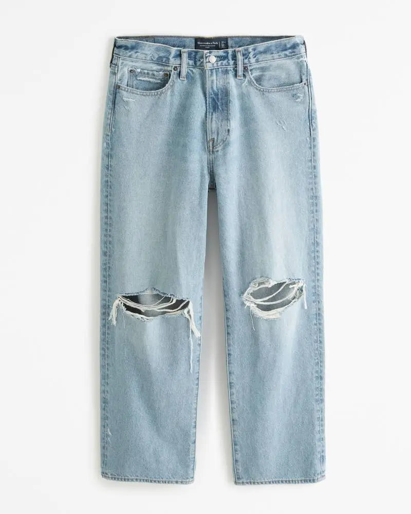 Jeans Baggy Rasgado A&F